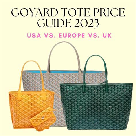 goyard tote price guide.